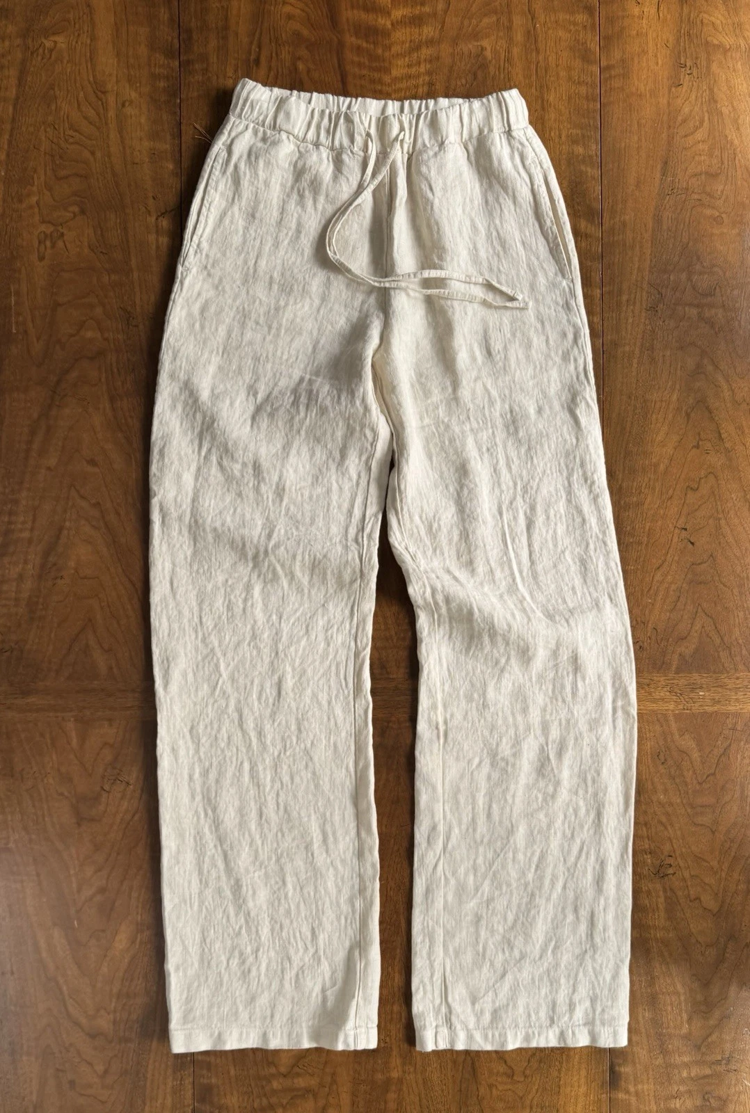 Fortela Italy Linen Drawstring Pants Size 36 S Flax Natural Cream
Opens in a new window or tab