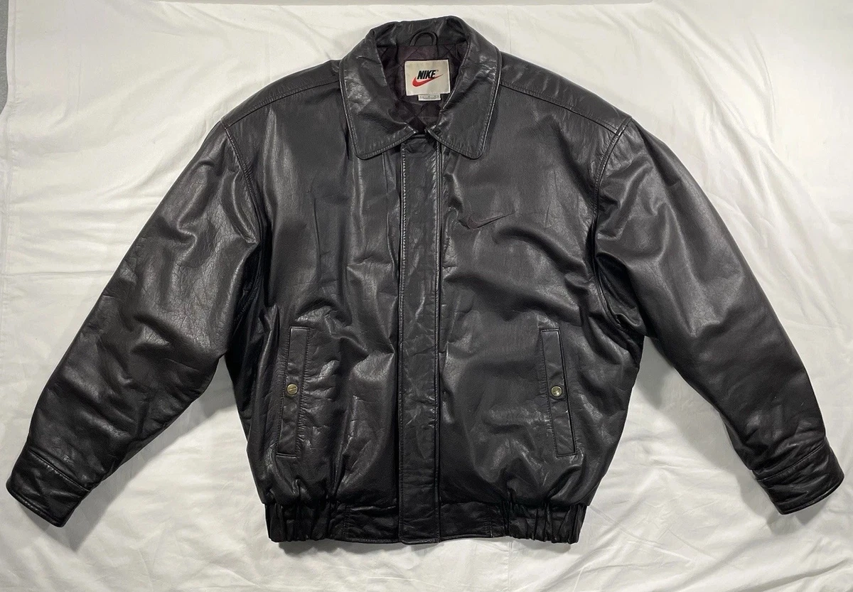 Nike Leather Outer Shell Black Coats, Jackets & Vests for Men for