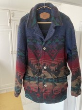Vintage Woolrich Aztec Wool Coat Mens Large Southwestern 1990s MADE IN USA