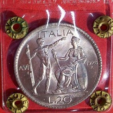 20 lire 1928 LITTORE Periziato FDC Regno Vittorio Emanuele III ( 1901 - 1943 )