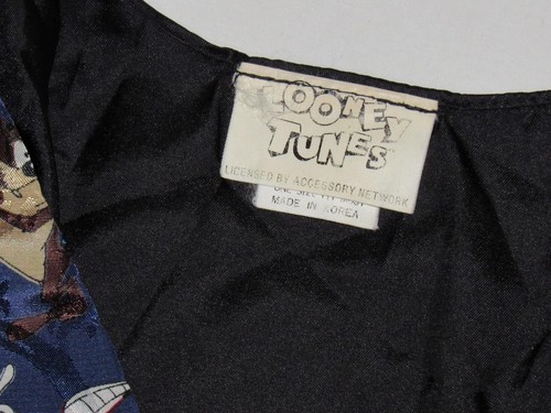 Vintage 90s LOONEY TUNES Bugs Bunny Taz Daffy Duck Button Up Vest Adult One Size - Picture 5 of 6