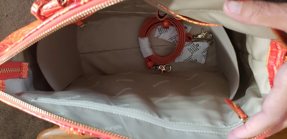 NWT $315 Brahmin Large Duxbury Spicy Orange Melbourne Satchel - Image 4 of 4