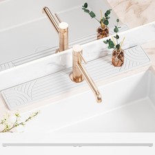 Faucet Mat for Kitchen Sink, Water Absorbing Stone Tray for Sink, 23.6" Long ...
