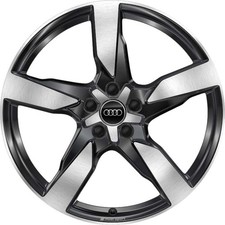 GENUINE AUDI A6 4K 5 SPOKE 20" BLACK/CUT ALLOY WHEEL X1 4K0601025AD