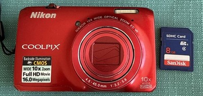 Nikon COOLPIX S6300 - 16.0MP, 10X Zoom, Full HD Movie - Red - Read