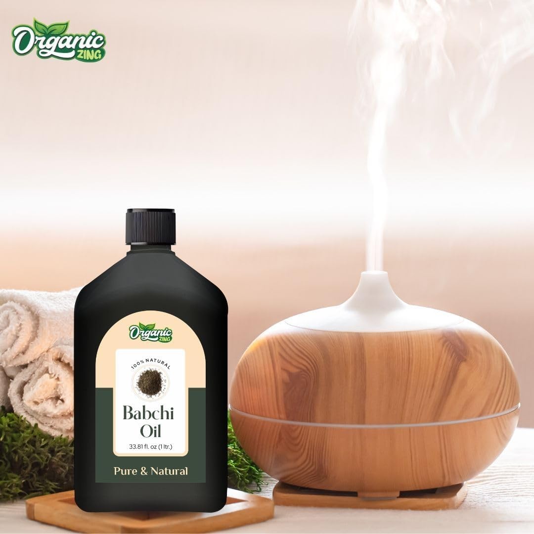 Organic Zing Babchi Carrier Oil &ndash; 100% Pure and Natural 1000ml.