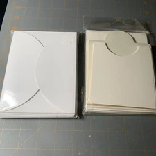 LOT OF Bib & Fold Over 20 Cards & Envelopes White And Cream Mix