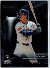 2026 Topps Chrome Black MLB Baseball Cole Young Seattle Mariners Rookie RC #68