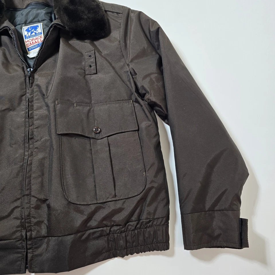 Vtg HORACE SMALL Law Enforcement Police Security Winter Jacket Fur Lined 42R - Image 4 of 4