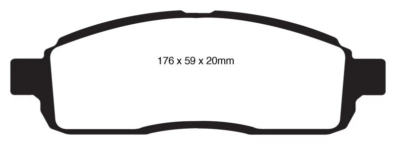 EBC DP61843 Greenstuff 6000 Series Disc Brake Pads for 2009 Ford F-150 4.6L/5.4L - Imagem 3 de 4