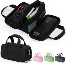 Large Pencil Case, Big Capacity Pencil Pouch Pen Bag with 3 Compartment, Portabl