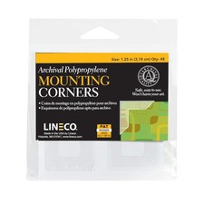 Lineco, Self-adhesive Polypropylene Mounting Corners, 1.25 Inch Full View, Press