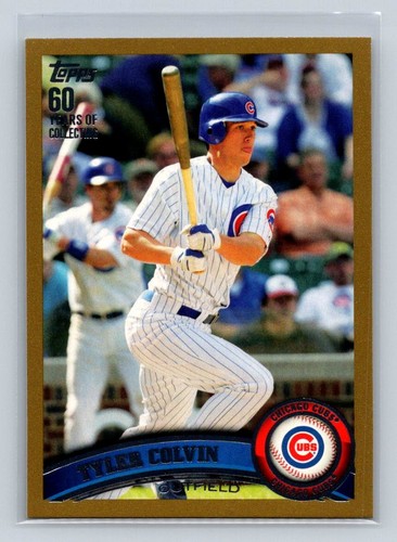 2011 Topps #256 Tyler Colvin Gold #/2011 Chicago Cubs D30