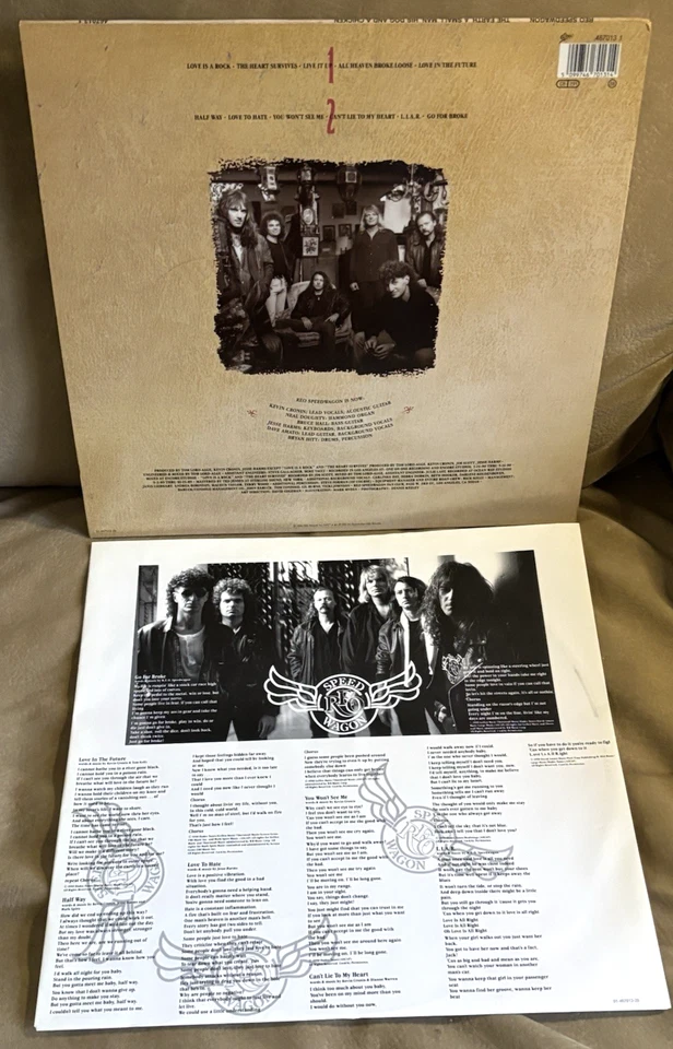 REO SPEEDWAGON The Earth a Small Man His Dog and a Chicken  1990 Vinyl LP Record - Image 4 of 4