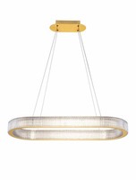 Nova Luce Pendelleuchte Kinara Gold Aluminium HöHenverstellbar Dimmbar 70W