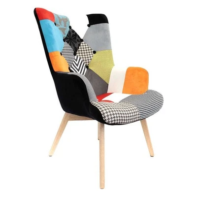Fauteuil Patchwork "Helsinki" 99cm Multicolore - Photo 1/4