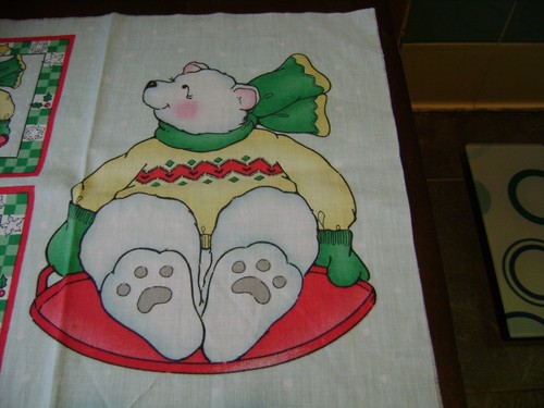 Vintage Daisy Kingdom Partial Fabric Panel-Polar Bears - Picture 3 of 3