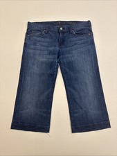 7 For All Mankind Crop Dojo Women’s Jeans Size 34 Made In USA Capri