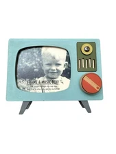 Tree By Kerri Lee Retro TV Frame & Music Box Baby Sea Green Teal Gray