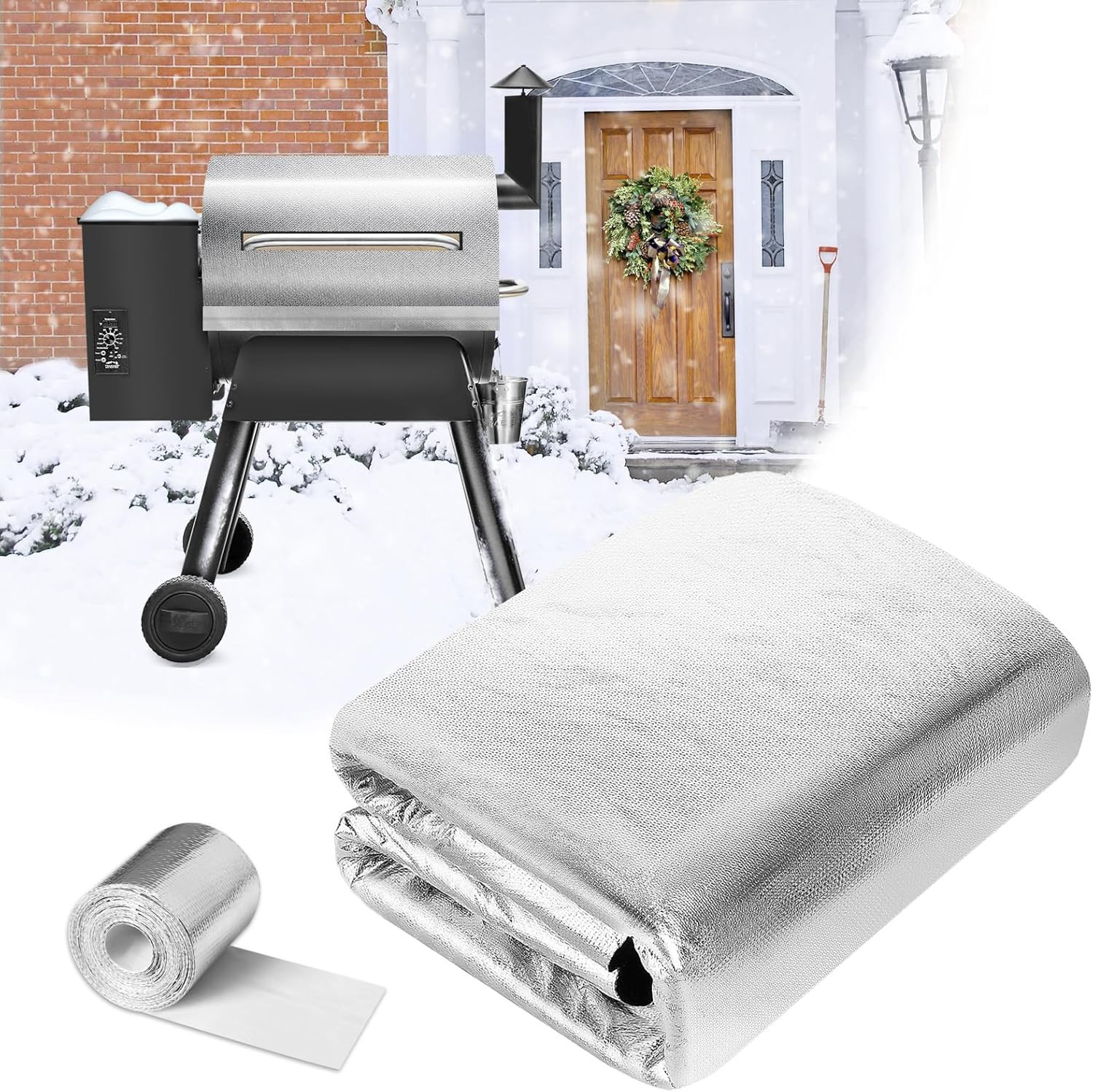 Smoker Blanket Helps Maintain Heat in Winter, Cuttable Insulated Blanket Compati