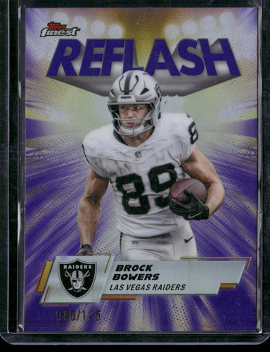 2025 Topps Finest Reflash Brock Bowers #RF-18 Purple Refractor 80/125