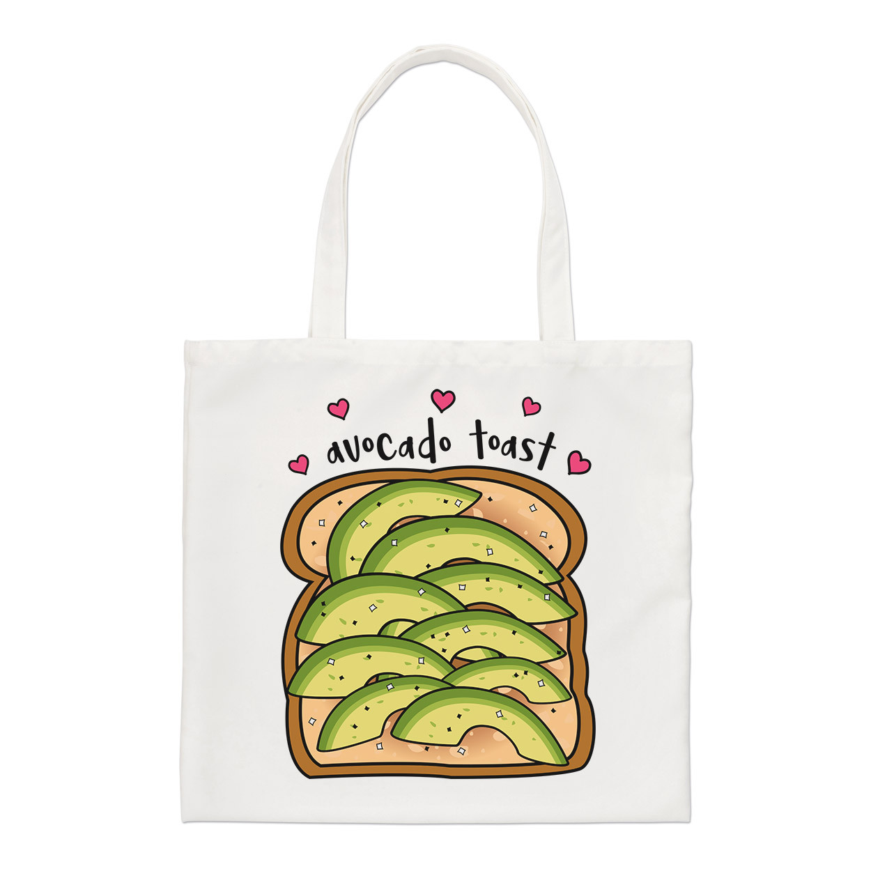 Avocado Toast Sliced Regular Tote Bag Funny Joke Shopper Shoulder