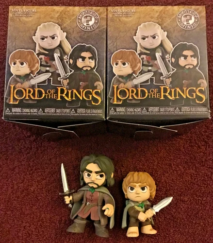Lot Of 2 FUNKO Lord Of The Rings Mystery Mini -  Aragorn 1/12 & Sam 1/6