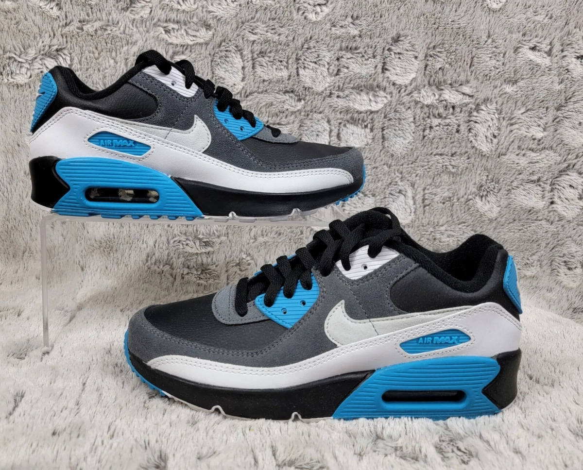 Nike Chaussures Air Max 90 Cuir - Noir/Blanc Enfant