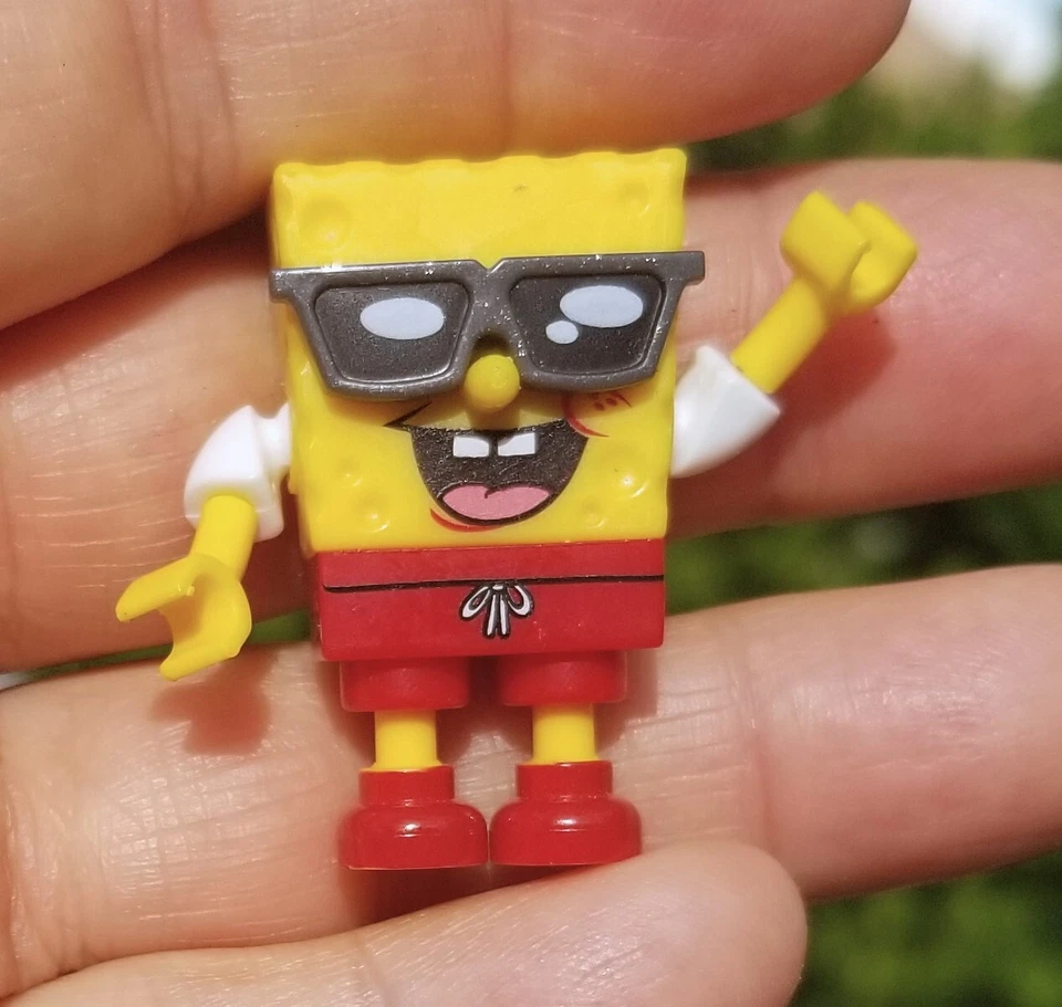 MINIFIGURA DE BOB ESPONJA DE 1,25": DE MEGA CONSTRUX BEACH RESORT (OTROS DISPONIBLES) 2014 Foto 3 de 4