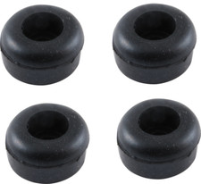 CED P-H1308 RADIO CABINET CASE FEET SET OF 4 BLACK RUBBER BUMPERS 0.5"D x 0.25"H