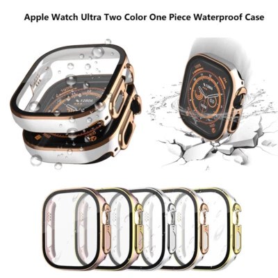 For Apple Watch Ultra 2 49MM Tempered Glass Screen Protect Waterproof Case Cover