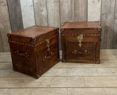 Handcrafted Luxurious Leather Trunk Luxury Storage Designer Coffee Table Gift