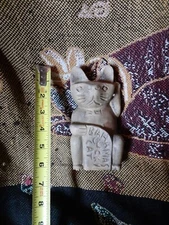 Folk Art Vintage Primitive Wood Carving Lucky Cat Bahamas Maneki Neko Sculpture