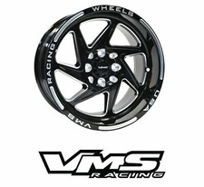 Vms Racing Typhoon Black Milled Drag Rim Wheel 4 Lug 15x8 4x100 20 Et 71.3 Cb