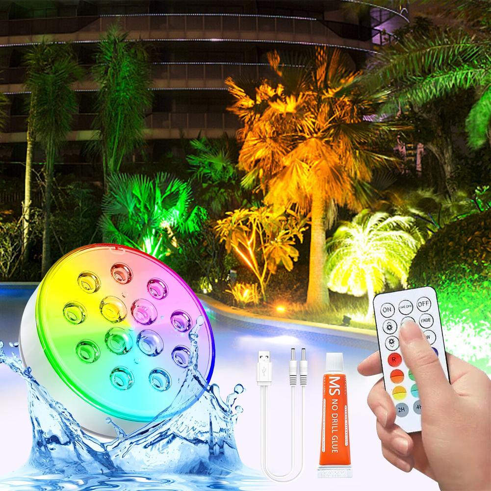 Led Submersible Waterproof Lights 4 Underwater LED Lights, Waterproof
