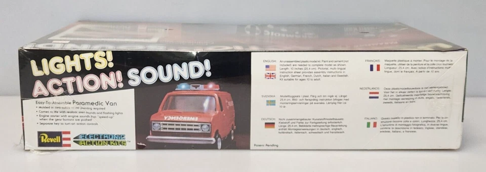 1978 Revell Paramedic Van Electronic Action Kit 1/20 Model H-800, New Sealed - Image 2 of 4