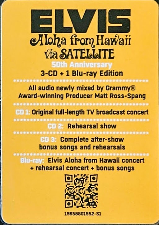 Aloha from Hawaii via Satellite by Elvis Presley (CD + Blu