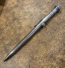 Antique Sterling Silver Wahl Ever Sharp Mechanical Pencil Geometric Pattern