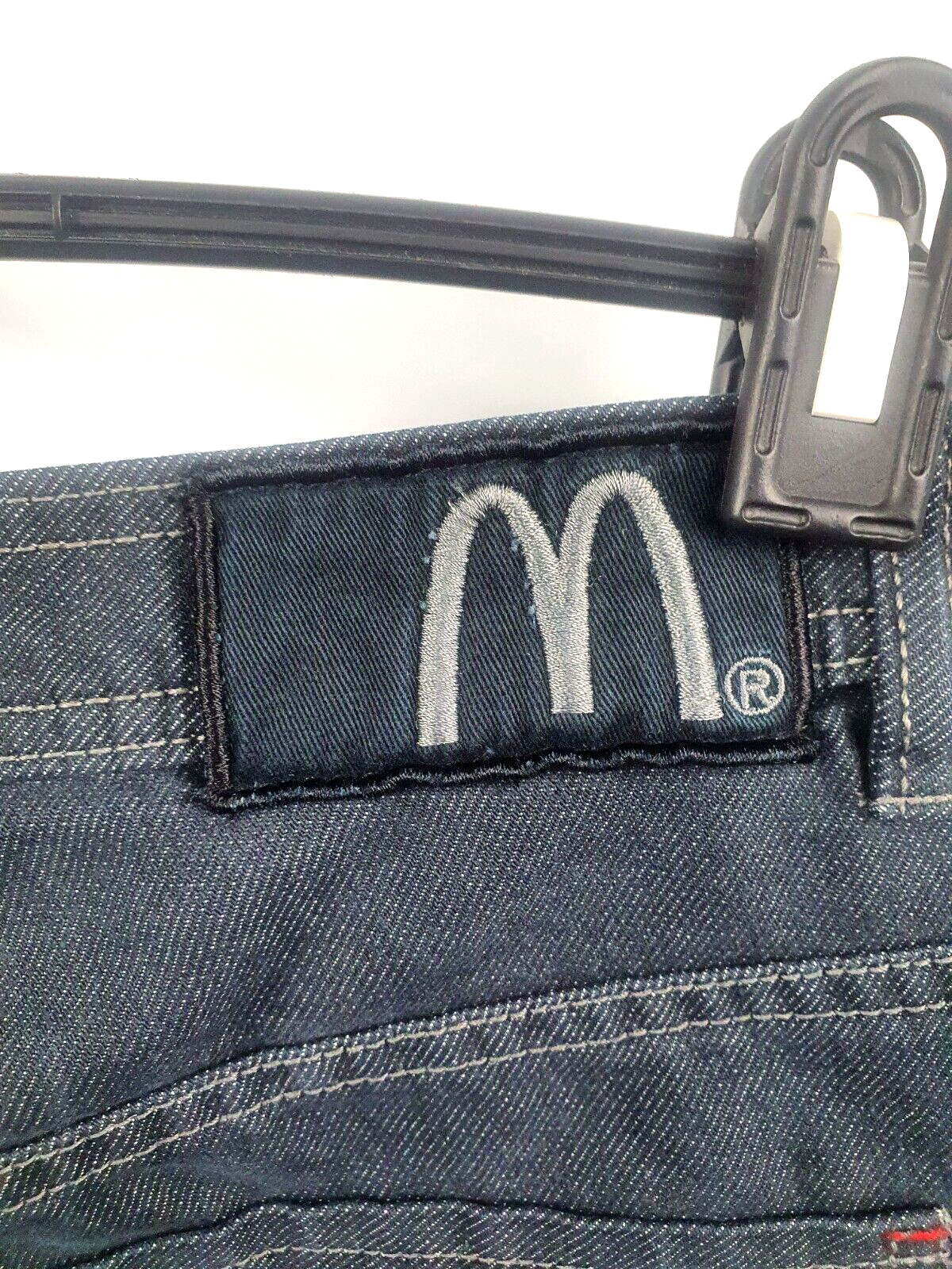 McDonald's Black Denim Jeans Work Pants Women's Gem