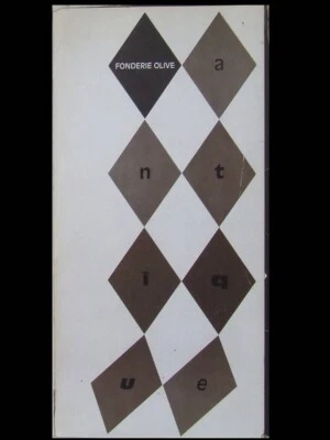 RECUEIL FONDERIE OLIVE, ANTIQUE- 1960 - TYPOGRAPHIE, ROGER EXCOFFON - Photo 1/3
