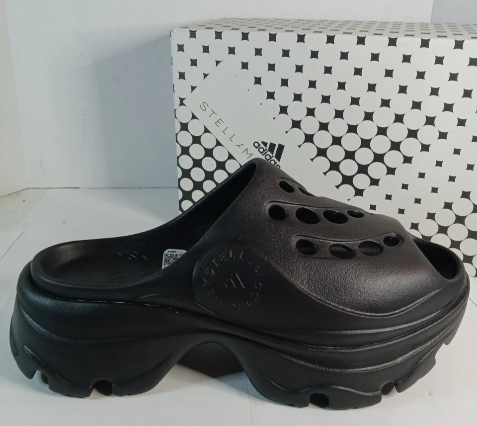 adidas Womens adidas By Stella McCartney Clogs Black Size 10 - Image 2 of 4