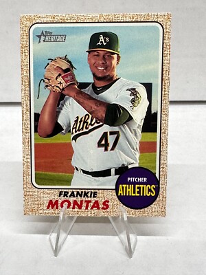 2017 Topps Heritage Baseball Card #545 Frankie Montas Oakland