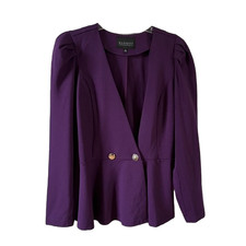 Eloquii Womens Purple Fitted Blazer Jacket Stretch Size 14 Nwt