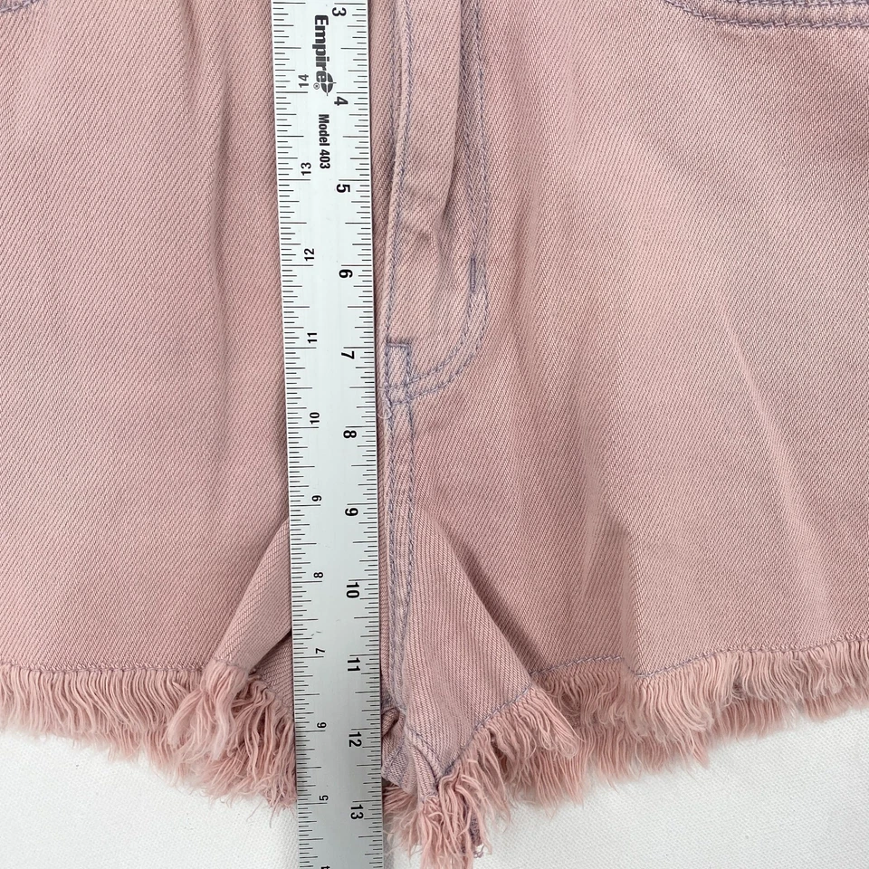 Pantalones Cortos American Eagle Mujer Mamá Talla 8 Rosa Lavado Envejecido Dobladillo Crudo 2" Entrepierna Foto 4 de 4