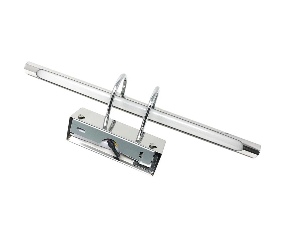 Lampada da specchio bagno 12 w led luce bianca calda naturale 3 cct argento f03 - Immagine 4 di 4