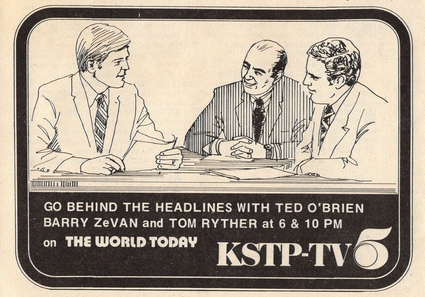1973 KSTP MINNESOTA TV GUIDE AD ~ BARRY DEVAN TED O'BRIEN TOM RYTHER ...