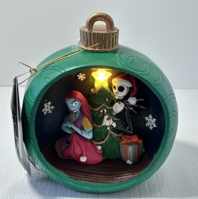 The Nightmare Before Christmas Jack & Sally Light Up Ornament Scene 2024