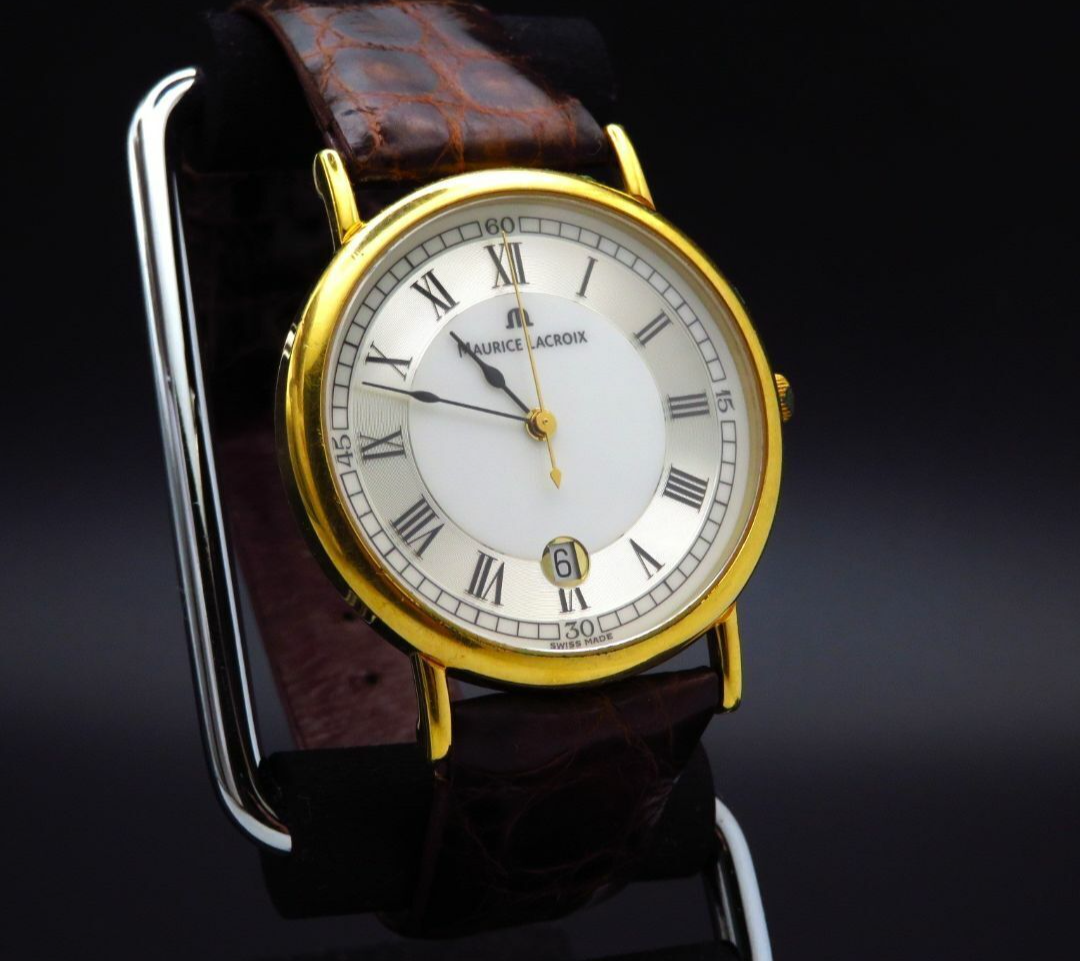 MAURICE LACROIX AR1016 Quartz Watch Leather Roman Maurice Lacroix