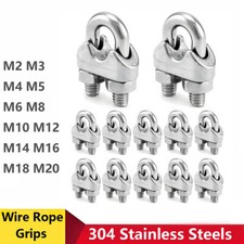 Wire Rope Grips Steel Cable Grip Clamp U Bolt 2mm 3mm 4mm 5mm 6mm 8mm to 20mm