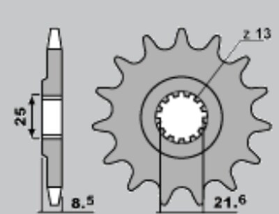 CHT VORDERES RITZEL 2137 17 FÜR KAWASAKI ZX 10R '06-'14